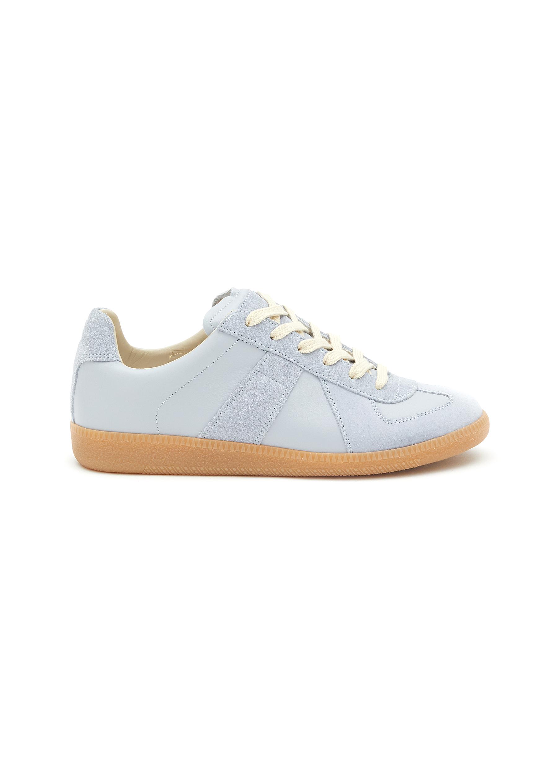 MAISON MARGIELA ‘REPLICA' SUEDE LEATHER LOW TOP SNEAKERS