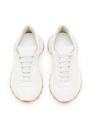 Detail View - Click To Enlarge - MAISON MARGIELA - ‘50/50’ Nylon Leather Low Top Sneakers