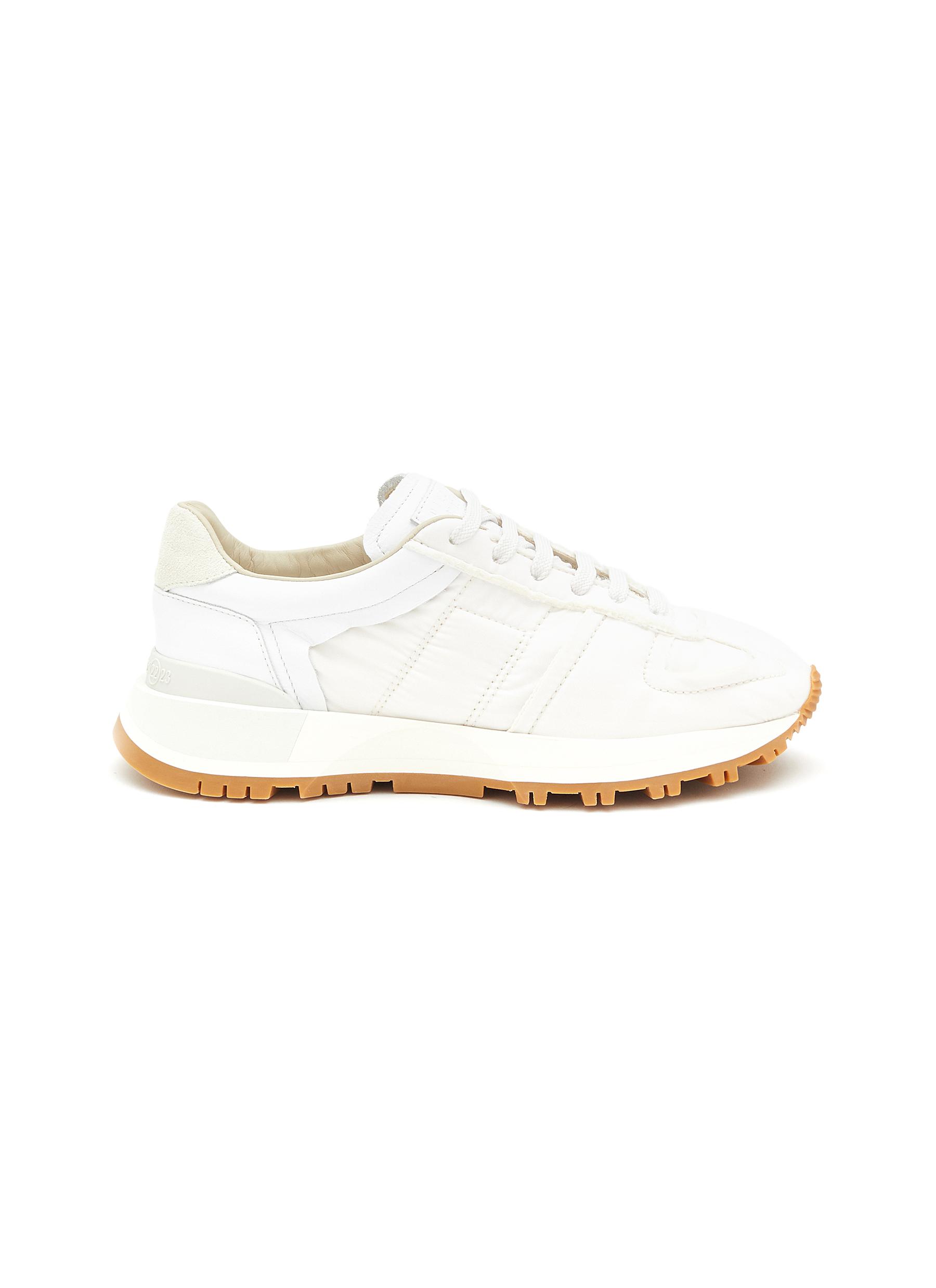 â€˜50/50’ Nylon Leather Low Top Sneakers