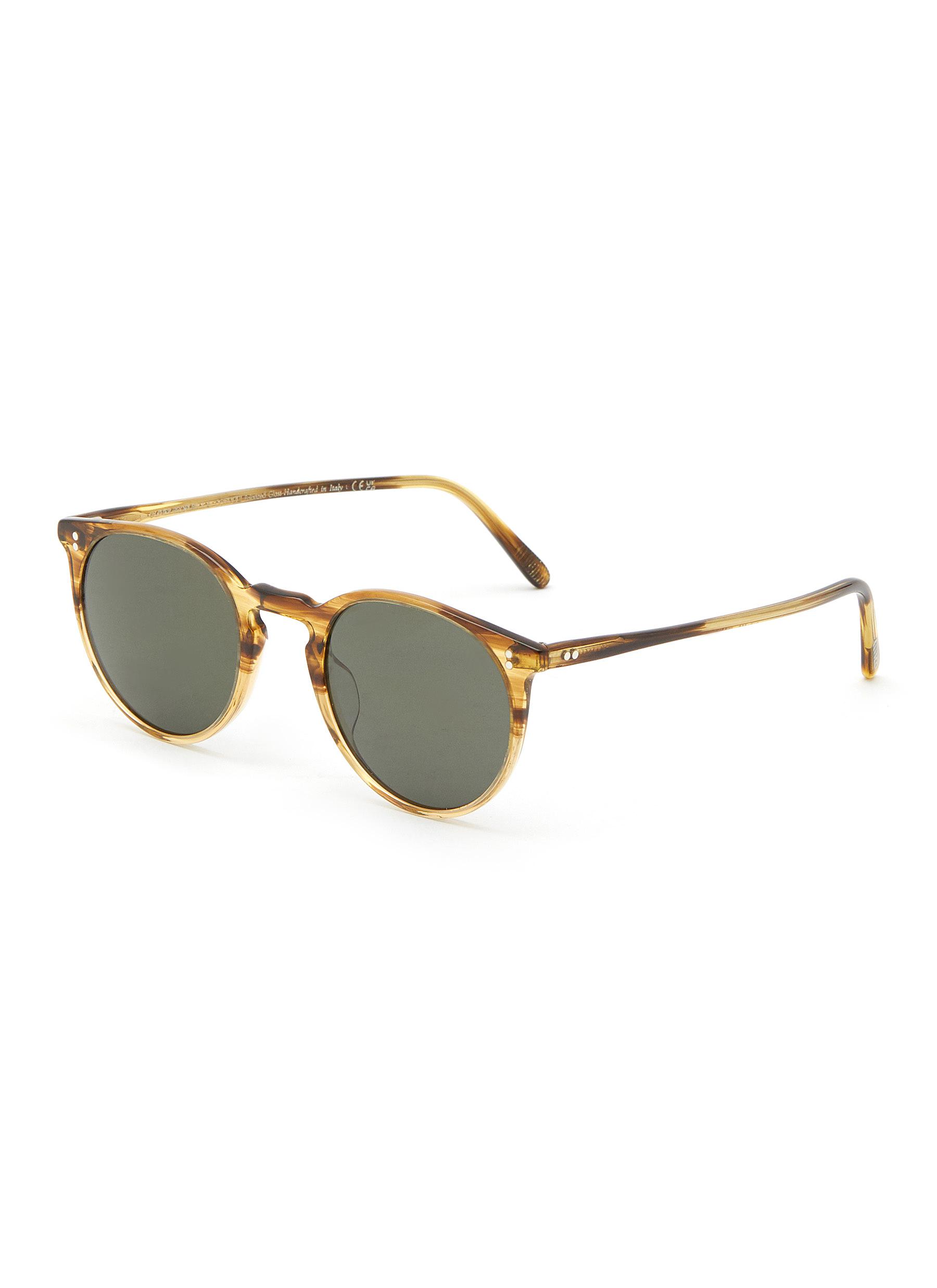 OLIVER PEOPLES ACCESSORIES | GREY LENS ROUND ACETATE FRAME SUNGLASSES |  Women | Lane Crawford