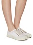 Figure View - Click To Enlarge - MAISON MARGIELA - ‘Tabi’ Canvas Split Toe Low Top Sneakers