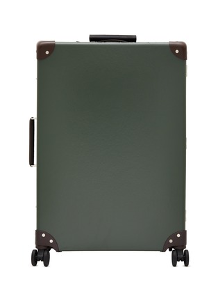 Main View - Click To Enlarge - GLOBE-TROTTER - Original 4-Wheel Large Check-In Case — Green/Brown