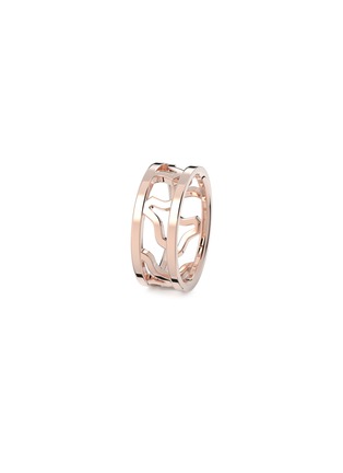 Main View - Click To Enlarge - SPECTRUM - ‘Link’ 18K Rose Gold Cut Out Ring