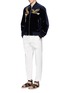 Figure View - Click To Enlarge - DRIES VAN NOTEN - 'Vinny' embellished velvet bomber jacket