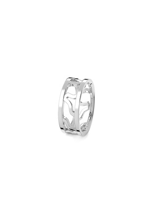 Main View - Click To Enlarge - SPECTRUM - ‘Link’ Platinum Cut Out Ring