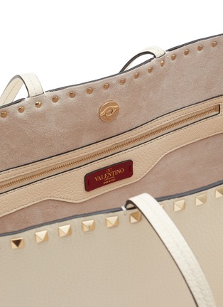 Detail View - Click To Enlarge - VALENTINO - ‘Rockstud' Leather Tote Bag