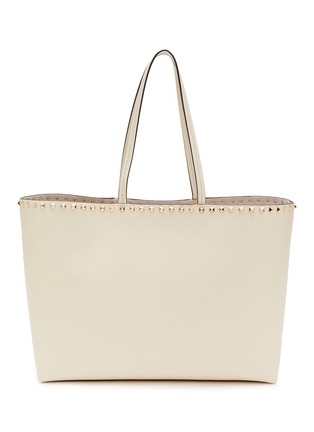 Main View - Click To Enlarge - VALENTINO - ‘Rockstud' Leather Tote Bag