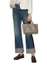 Front View - Click To Enlarge - VALENTINO GARAVANI - Small 'Rockstud' Grained Leather Tote Bag
