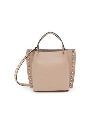 Main View - Click To Enlarge - VALENTINO GARAVANI - Rockstud' Grained Leather Pouch