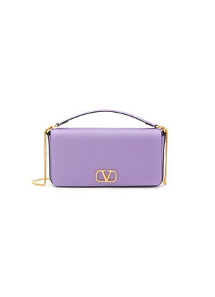 Main View - Click To Enlarge - VALENTINO GARAVANI - ‘Locò’ VLogo Leather Shoulder Bag