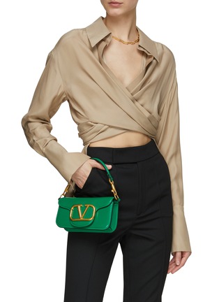 Figure View - Click To Enlarge - VALENTINO GARAVANI - Small ‘Locò’ Leather Shoulder Bag