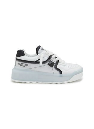 Main View - Click To Enlarge - VALENTINO GARAVANI - ‘One Stud XL’ Leather PVC Low Top Lace Up Sneakers