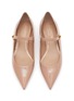 Detail View - Click To Enlarge - VALENTINO GARAVANI - ‘Ma Belle’ Studded Strap Patent Leather Ballerina Flats
