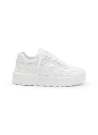 Main View - Click To Enlarge - VALENTINO GARAVANI - ‘One Stud’ Platform Sole Leather Low Top Sneakers