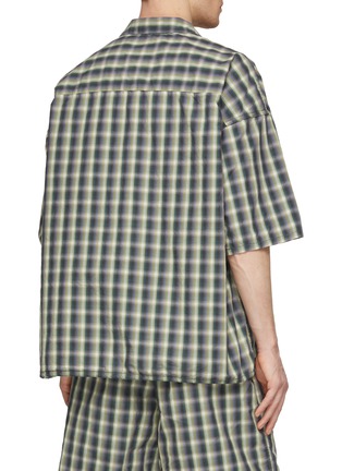 Back View - Click To Enlarge - NANAMICA - Chequered Boxy Short Sleeve Shirt