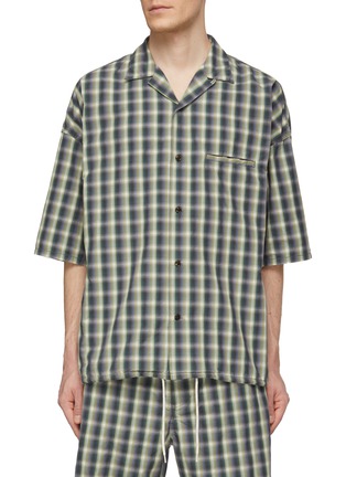 Main View - Click To Enlarge - NANAMICA - Chequered Boxy Short Sleeve Shirt