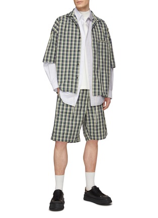 Figure View - Click To Enlarge - NANAMICA - Chequered Boxy Short Sleeve Shirt