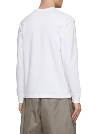Back View - Click To Enlarge - NIKE - Swoosh Logo Cotton Long Sleeve T-Shirt