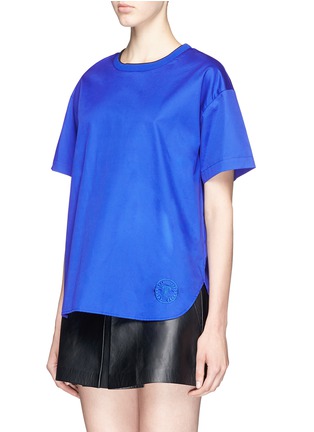 Front View - Click To Enlarge - T BY ALEXANDER WANG - Logo embroidery poplin shirt
