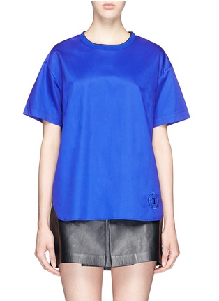 Main View - Click To Enlarge - T BY ALEXANDER WANG - Logo embroidery poplin shirt