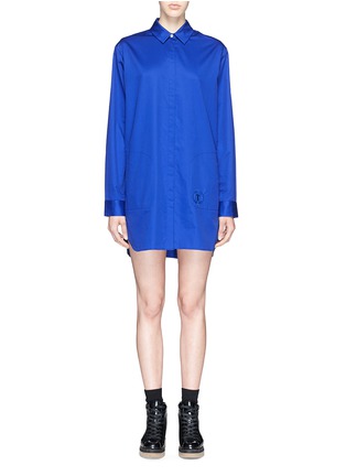 Main View - Click To Enlarge - T BY ALEXANDER WANG - Logo embroidery poplin shirt dress