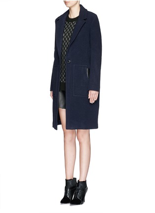 Figure View - Click To Enlarge - T BY ALEXANDER WANG - Double faced boiled wool car coat