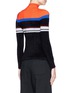 Back View - Click To Enlarge - T BY ALEXANDER WANG - Stripe chenille jersey turtleneck sweater