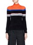 Main View - Click To Enlarge - T BY ALEXANDER WANG - Stripe chenille jersey turtleneck sweater