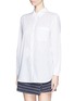Front View - Click To Enlarge - EQUIPMENT - 'Daddy' cotton voile shirt