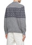 Back View - Click To Enlarge - BRUNELLO CUCINELLI - FAIR ISLE MOTIF MOCK NECK LONG SLEEVE KNIT SWEATER