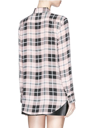 Back View - Click To Enlarge - EQUIPMENT - 'Reese' plaid check silk shirt