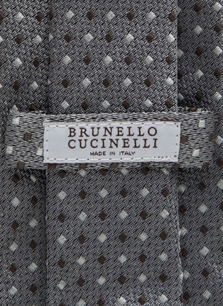 Detail View - Click To Enlarge - BRUNELLO CUCINELLI - POLKA DOT SILK TIE