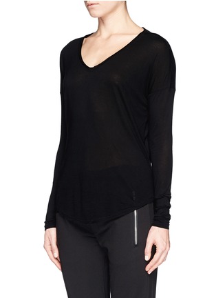 Front View - Click To Enlarge - RAG & BONE - 'Femme' back seam micro modal T-shirt