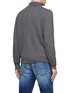 Back View - Click To Enlarge - BRUNELLO CUCINELLI - FLAP CHEST POCKET SHIRT COLLAR CASHMERE KNIT CARDIGAN