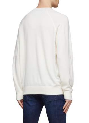 Back View - Click To Enlarge - BRUNELLO CUCINELLI - CREWNECK RAGLAN SLEEVE KNIT CASHMERE KNIT SWEATER
