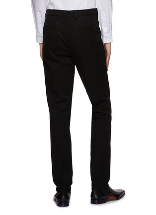 Back View - Click To Enlarge - BRUNELLO CUCINELLI - FLAT FRONT STRAIGHT LEG TAILORED PANTS