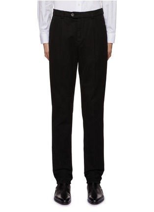 Main View - Click To Enlarge - BRUNELLO CUCINELLI - FLAT FRONT STRAIGHT LEG TAILORED PANTS