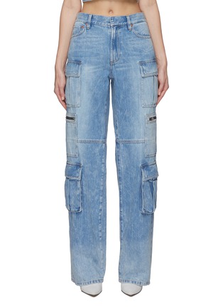 Main View - Click To Enlarge - ALICE + OLIVIA - ‘CAY’ POCKET DETAILS BAGGY CARGO JEANS