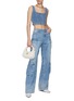 Figure View - Click To Enlarge - ALICE + OLIVIA - ‘CAY’ POCKET DETAILS BAGGY CARGO JEANS