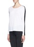 Front View - Click To Enlarge - RAG & BONE - Coated stripe T-shirt