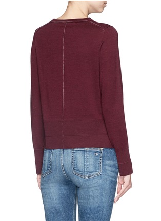 Back View - Click To Enlarge - RAG & BONE - 'Leanna' contrast seam sweater