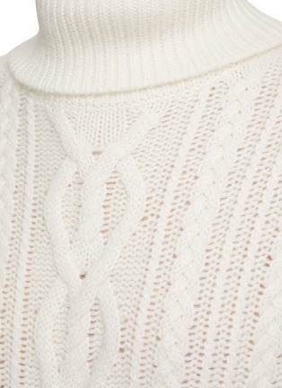  - DREYDEN - Cashmere Chunky Cable Knit Split Neck Sweater