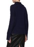 Back View - Click To Enlarge - DREYDEN - Cashmere Chunky Cable Knit Split Neck Sweater