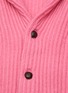 Detail View - Click To Enlarge - DREYDEN - Shawl Collar Ribbed Cashmere Knit Kids Cardigan