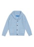 Main View - Click To Enlarge - DREYDEN - Shawl Collar Ribbed Cashmere Knit Kids Cardigan