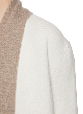  - DREYDEN - Contrast Collar Cashmere Knit Long Coat