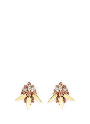 Main View - Click To Enlarge - MOUNSER - 'Bootes' crystal spike clip earrings