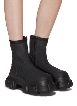 Figure View - Click To Enlarge - ALEXANDER WANG - ‘Stormy’ Rugged Platform Sole Ankle Boots