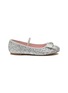WINK - ‘CANDY CANE’ GLITTER CRYSTAL BOW BALLET FLATS