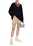 Figure View - Click To Enlarge - CLOVE - CRICKET CABLE V-NECK KNIT SWEATER